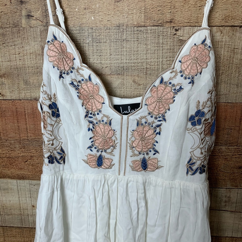 Lulus White Floral Embroidered Mini Dress - Picture 6 of 11